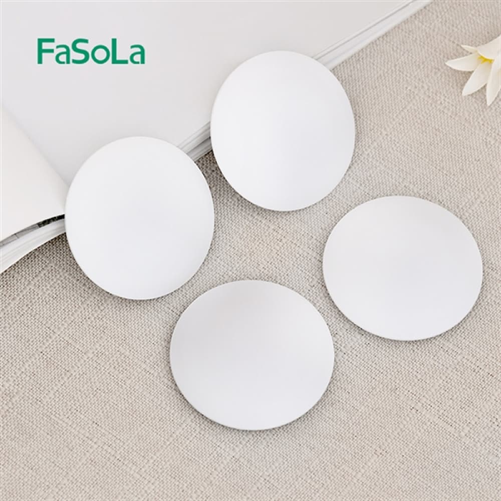 FaSoLa-Round-Anti-Collision-Silent-Pads---White,-6cm-Diameter,-Pack-of-4-1