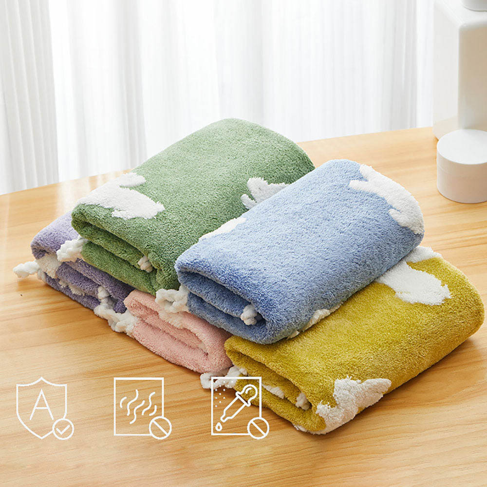 Sanli Coral Fleece Towel - Blue, 35*75cm