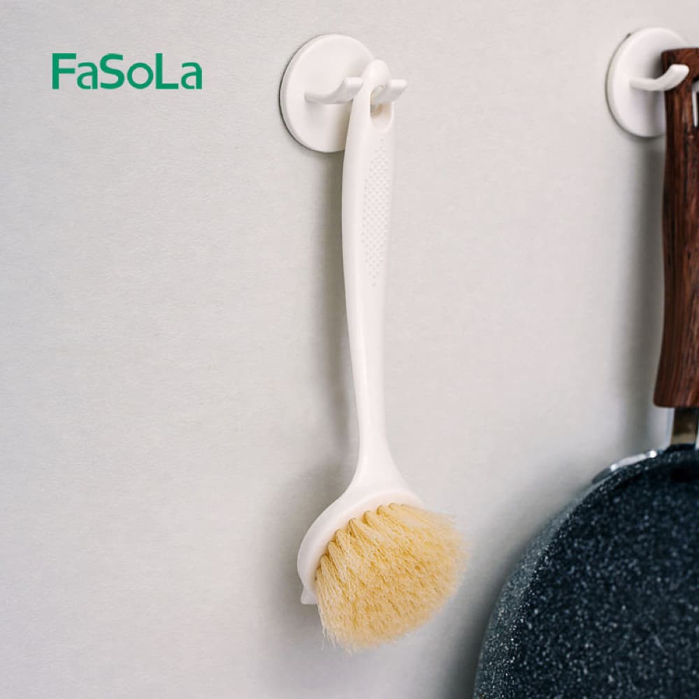 FaSoLa-Long-Handle-Soft-Bristle-Pot-Brush---White,-24cm-1