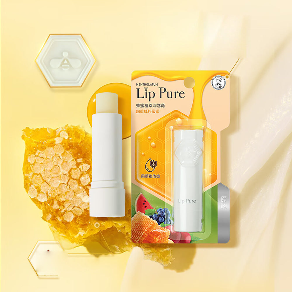 Mentholatum Lip Pure Honey Botanical Lip Balm - Original Flavor, 4g