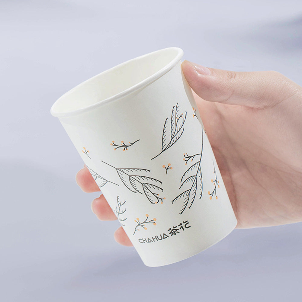 Camellia-Medium-Size-Wax-Free-Coated-Paper-Cups-225ml,-Pack-of-40-1