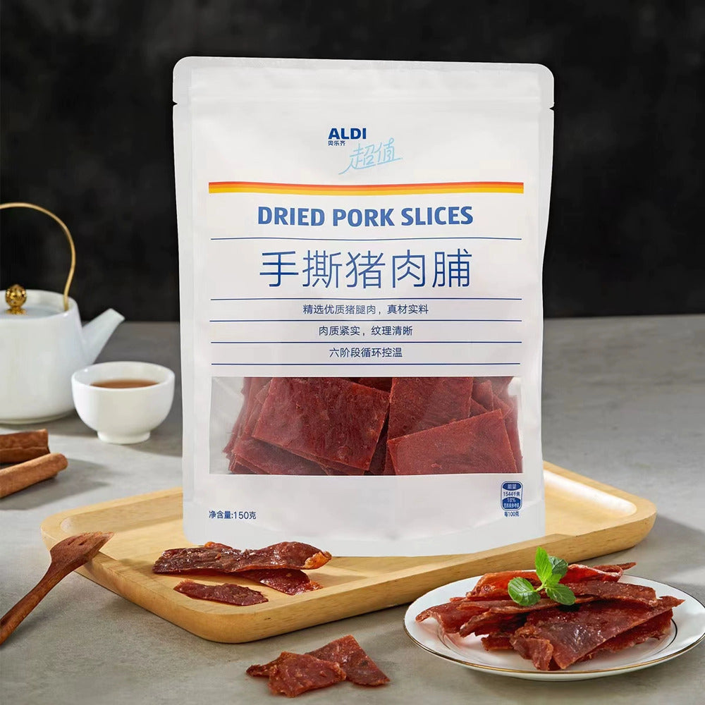 ALDI-Value-Dried-Pork-Slices-150g-–-Hand-Torn-Pork-Jerky,-Limited-Import-4