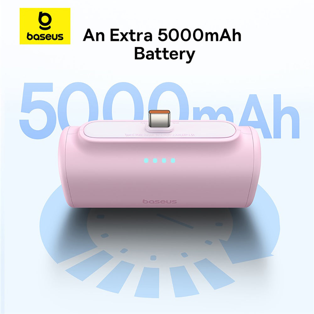 Baseus-Compact-Fast-Charging-Power-Bank-Type-C-Edition-5000mAh-20W---Floating-Pink-1