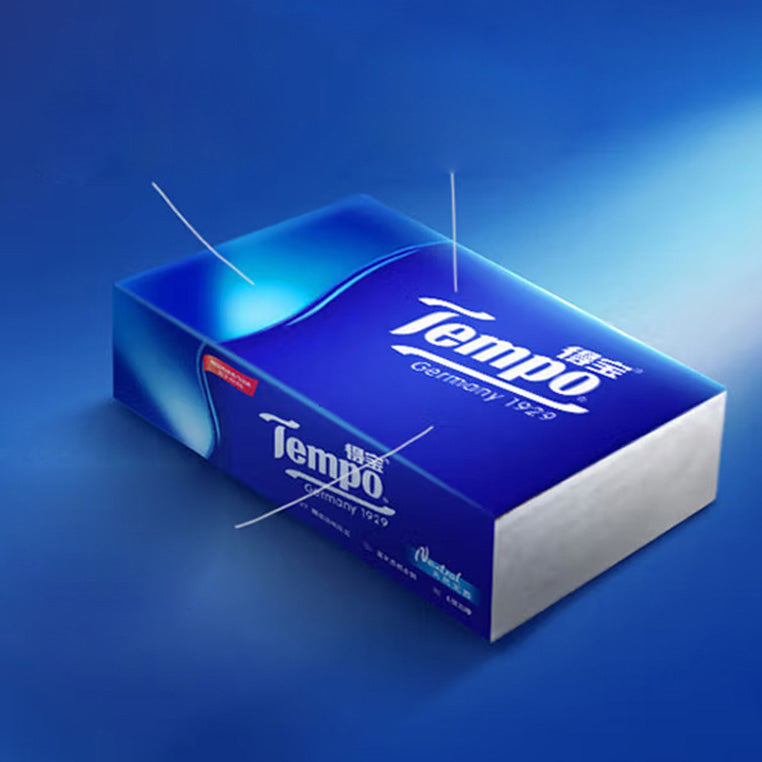 Tempo Classic Unscented Tissues, 90 Sheets per Pack, 4 Packs