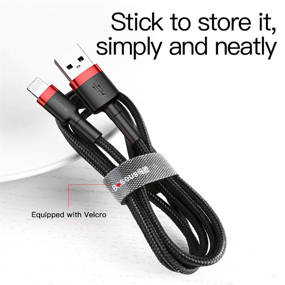 Baseus-Cafule-USB-to-Lightning-Cable-2.4A-0.5M---Red-and-Black-1