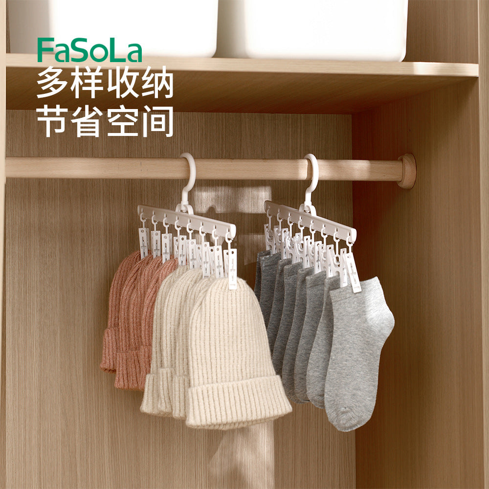 FaSoLa-Sock-Drying-Rack-with-8-Clips---White-X3-1