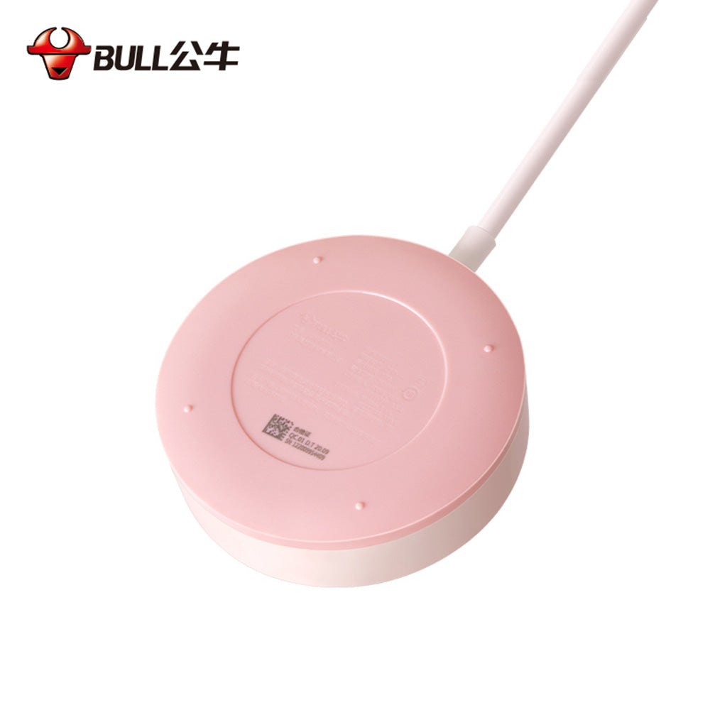 Bull-Brand-Round-Power-Strip-with-3-Outlets-+-3-USB-Ports,-1.8m-Cord,-R203U-Model-in-Pink-1