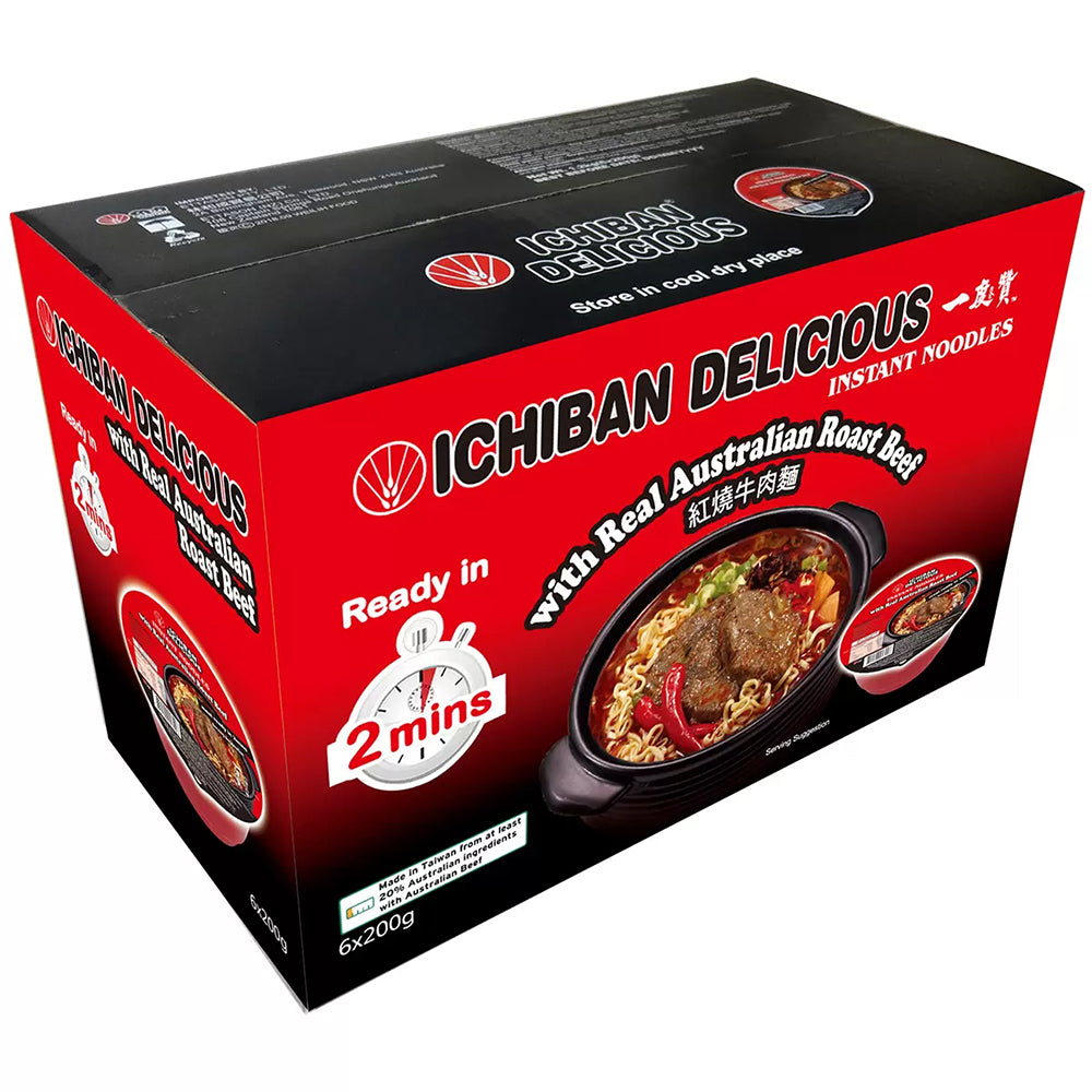 Ichiban-Delicious-Instant-Noodles-with-Real-Australian-Roast-Beef---6pcs,-200g-1