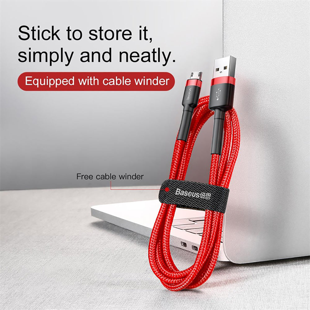 Baseus-Cafule-USB-to-Micro-USB-Cable,-Reversible,-1.5A,-2M,-Red-1