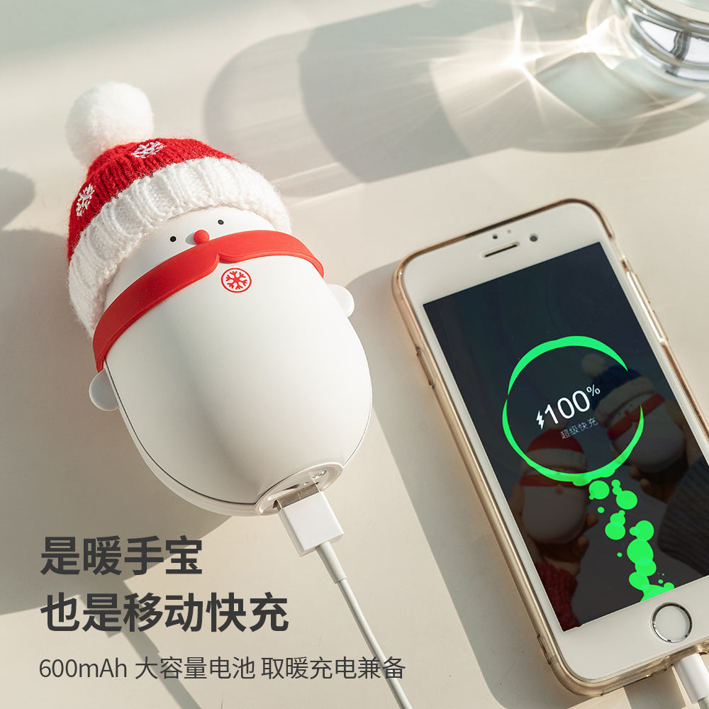 Fasola-Snowman-Hand-Warmer-&-Power-Bank---Red-1