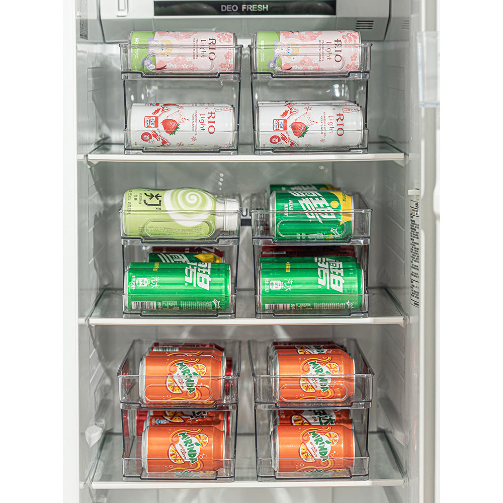 Modern-Housewife-Drawer-Style-Beverage-Fridge-Organizer---Double-Layer-Automatic-Refill---1-Piece-1