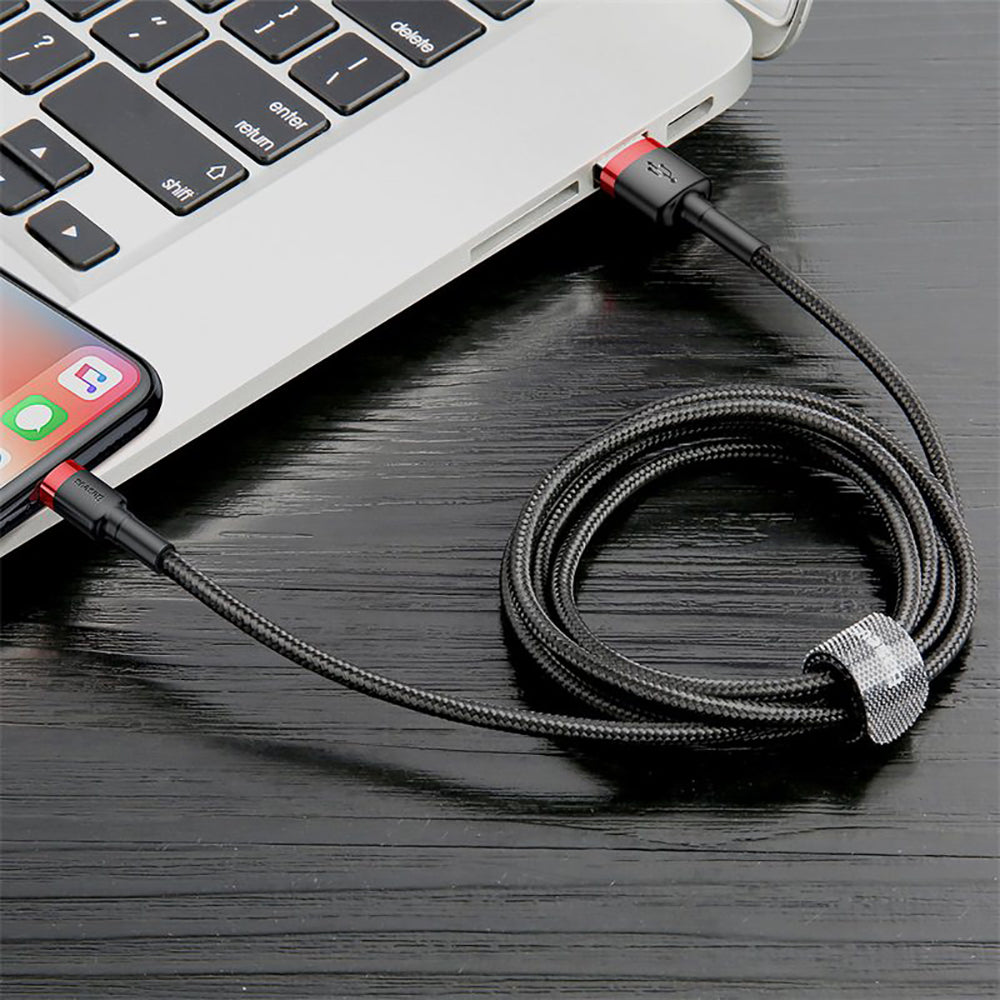 Baseus-Cafule-USB-to-Lightning-Cable-2.4A-1M---Red-and-Black-1