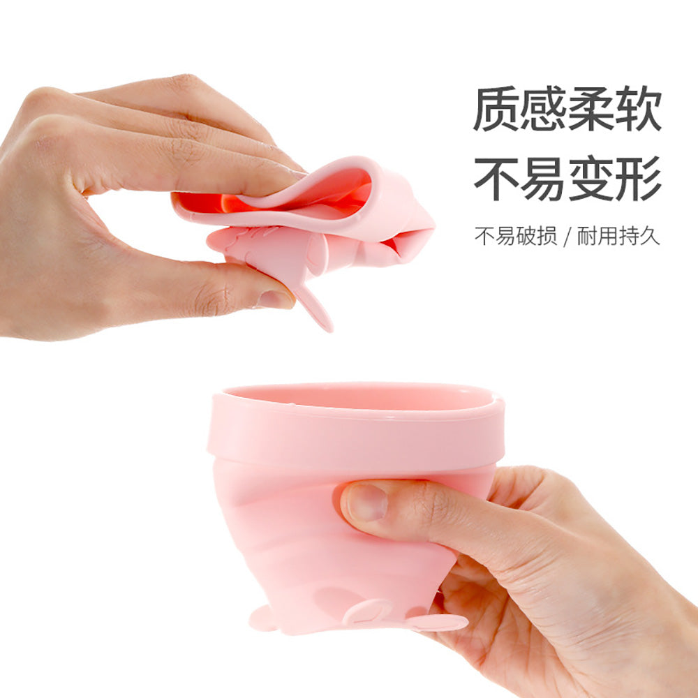 FaSoLa-Travel-Foldable-Silicone-Cup---Jelly-Purple,-Cute-Animal-Design-1