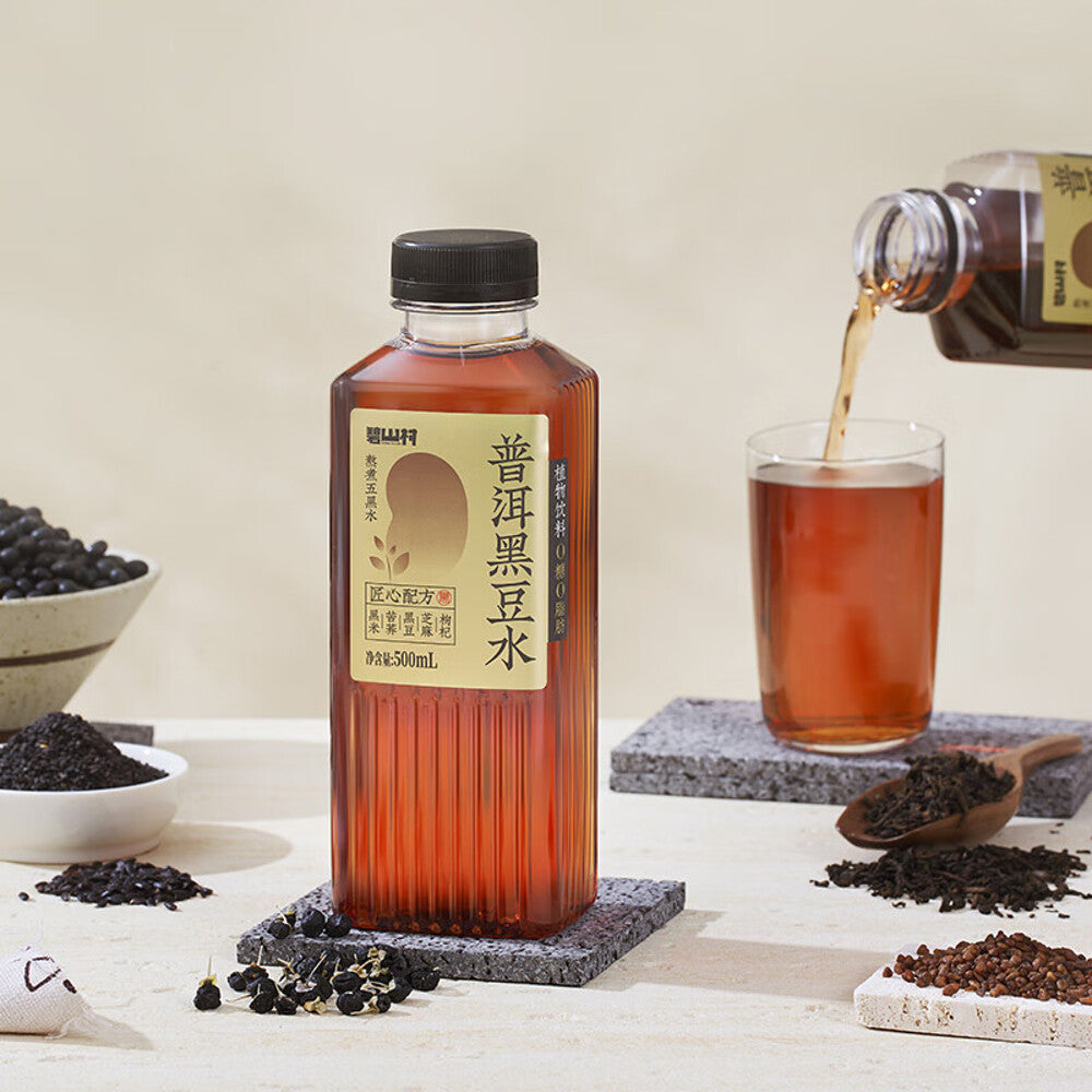 Bishancun-Pu'er-Black-Soybean-Water-500ml-–-Zero-Sugar-Plant-Based-Herbal-Drink-4
