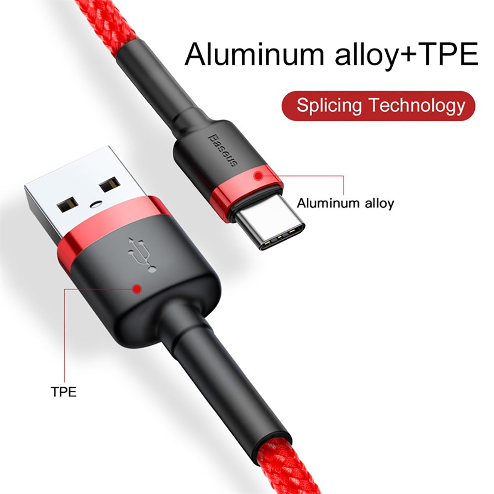 Baseus-Cafule-USB-to-Type-C-Cable-2A-2M---Red-1