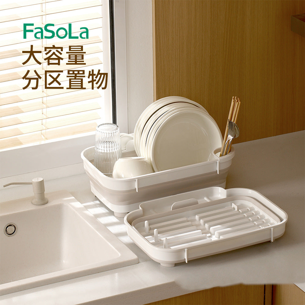 FaSoLa-Multi-Functional-Draining-Dish-Rack---Cream-Coffee-Color-1