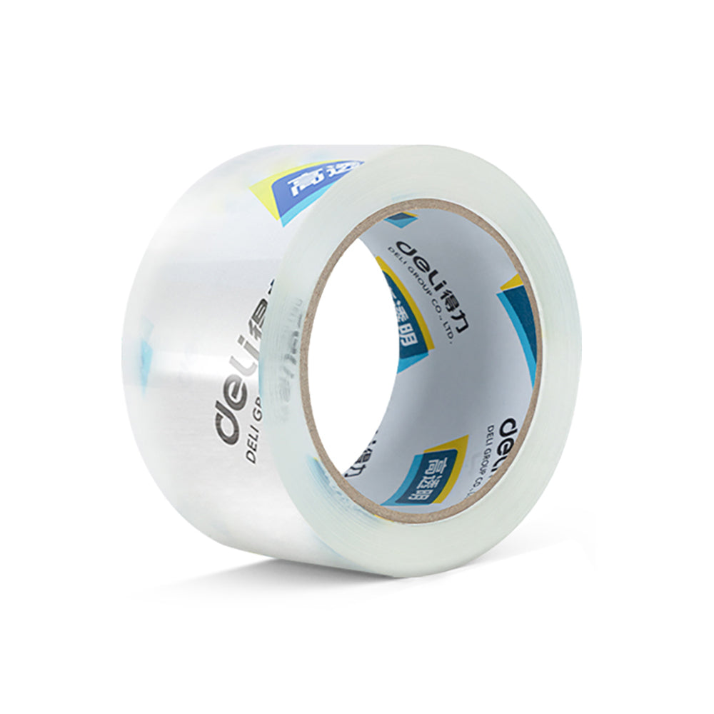 Deli-Transparent-Packing-Tape---60mm-x-91.4m-x-50um,-1-Roll-1