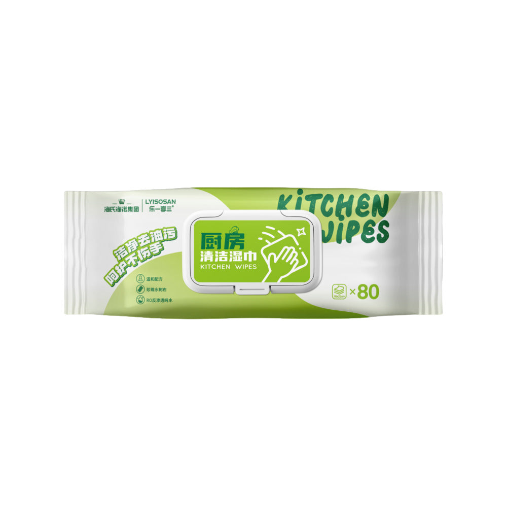 Haishi-Hainuo-Kitchen-Cleaning-Wet-Wipes,-80-Sheets-×-3-Packs-–-Degreasing-&-Food-Contact-Safe-Surface-Wipes-1