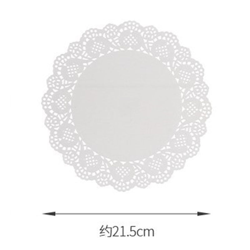 FaSoLa-Lace-Oil-Absorbing-Paper-for-Fried-Foods---White,-Round,-21.5cm-Diameter,-50-Pieces-1