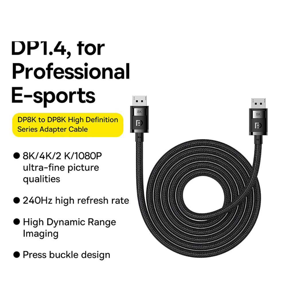 Baseus-High-Definition-DP8K-to-DP8K-Cable---5m,-Starry-Black-1