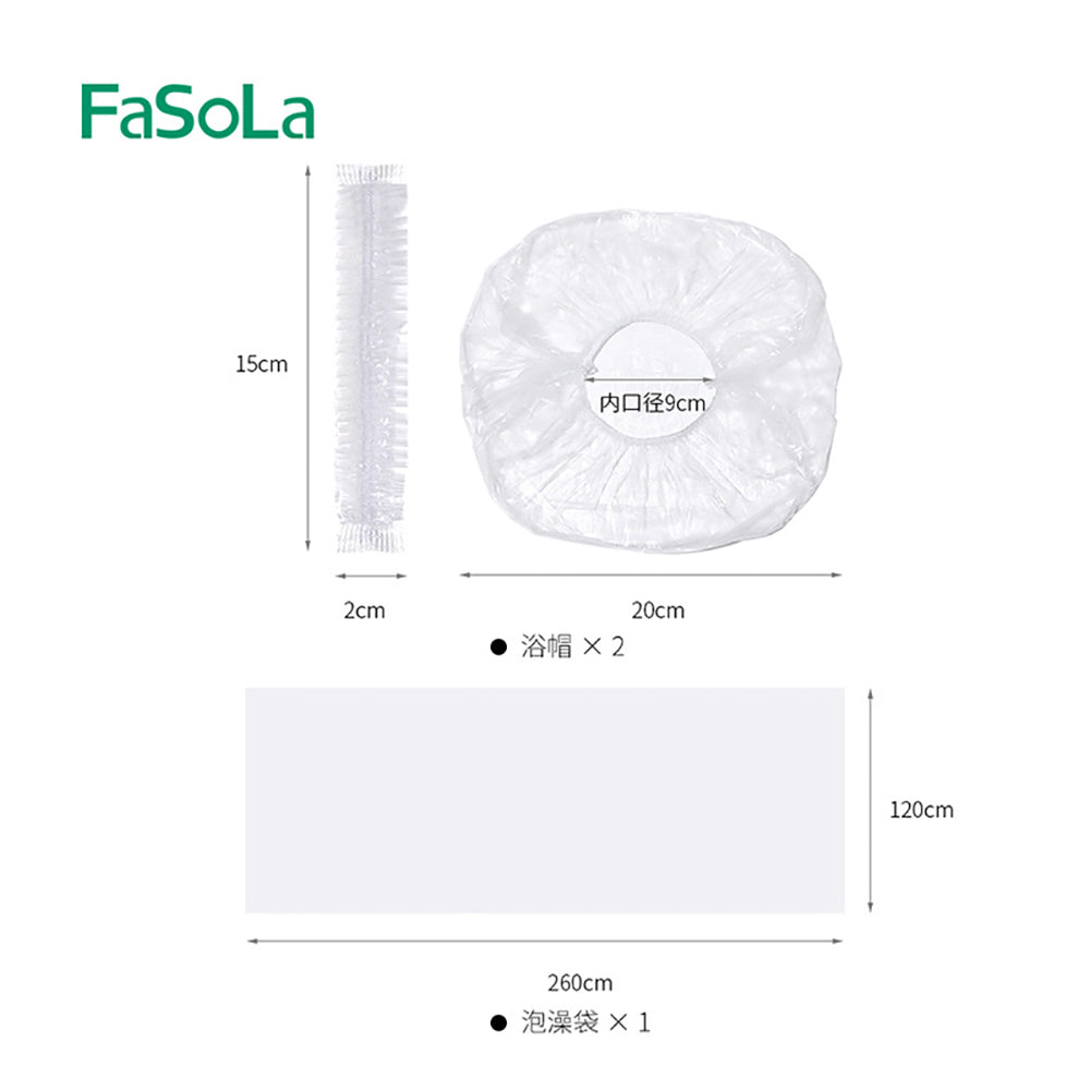 FaSoLa-Disposable-Bath-Set---Transparent,-5-Sets-1