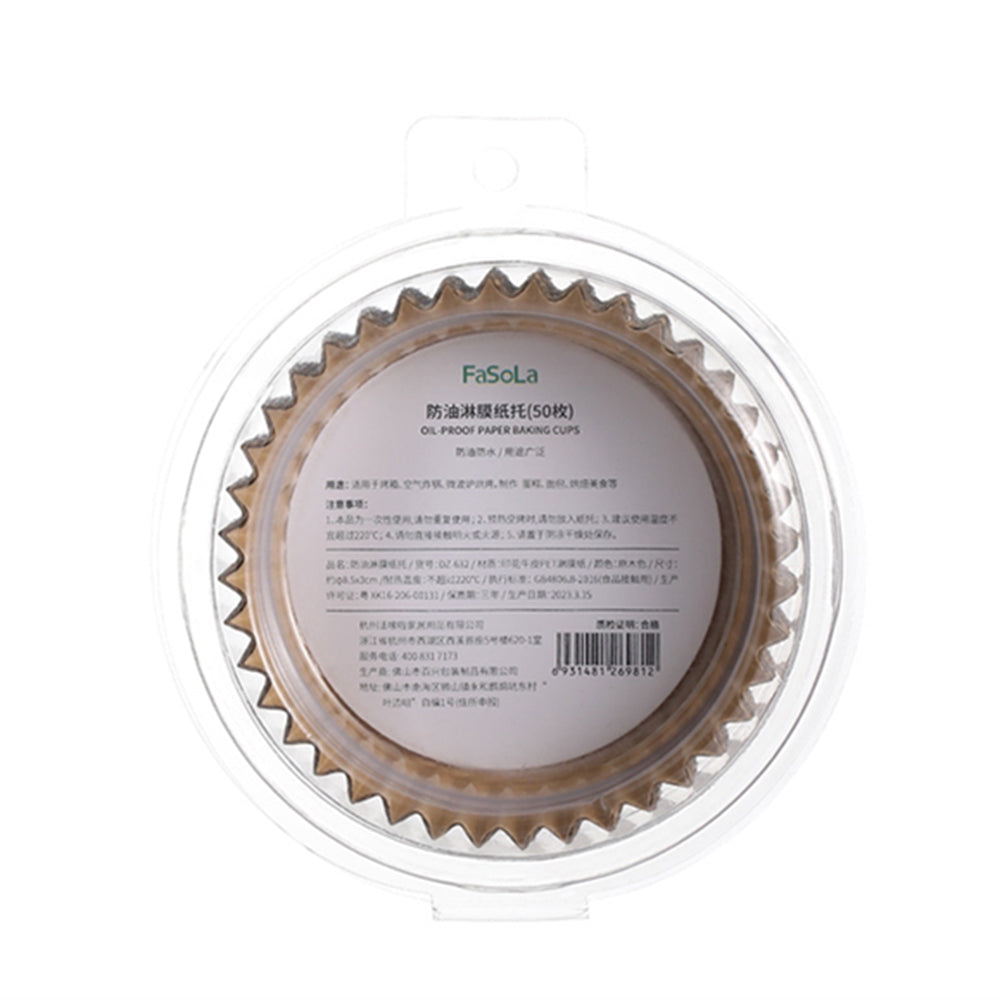 Fasola-Oil-Proof-Paper-Baking-Cups---Round,-Natural-Wood-Color,-8.5*3cm,-50-Pieces-1