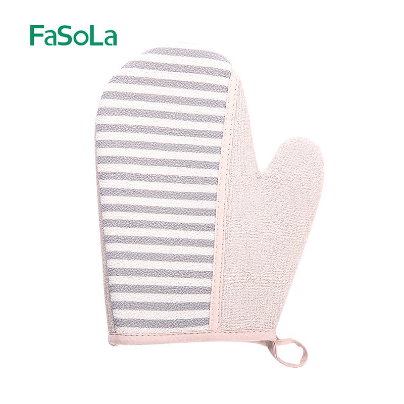 FaSoLa-Double-Sided-Striped-Bath-Glove---13.5*22.5cm-1