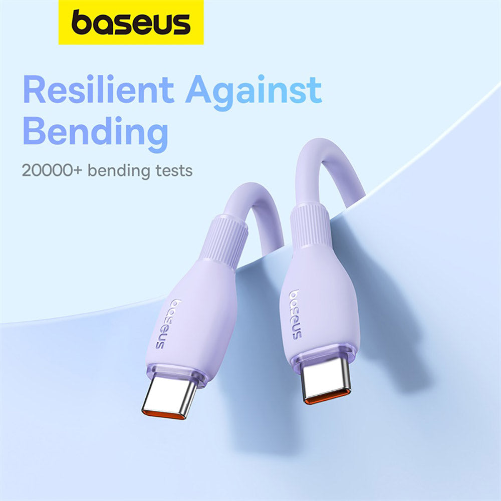 Baseus-Pudding-Series-Fast-Charging-Cable-Type-C-to-Type-C-100W-1.2m---Nebula-Purple-1