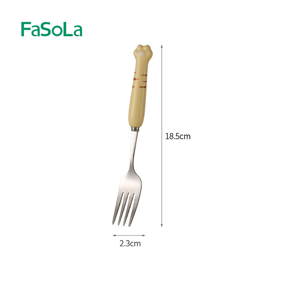 FaSoLa-Ceramic-Cat-Paw-Fork---Yellow-1