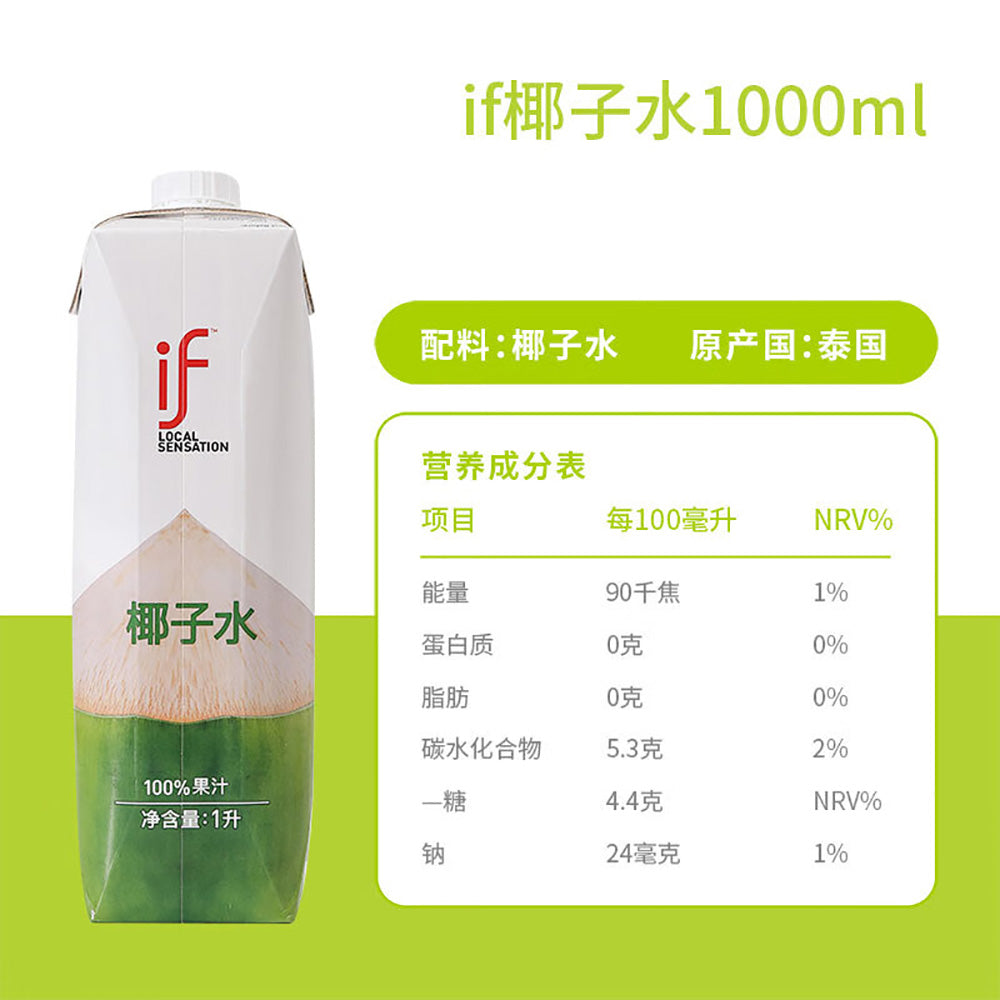 IF-100%-Natural-Coconut-Water---1L-x-12-Bottles/Box-1