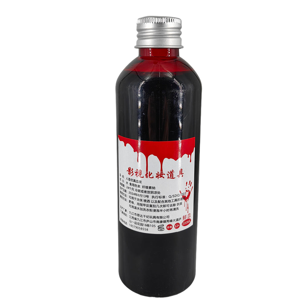 200ml Bottled Fake Blood for Halloween - Realistic Blood Effect