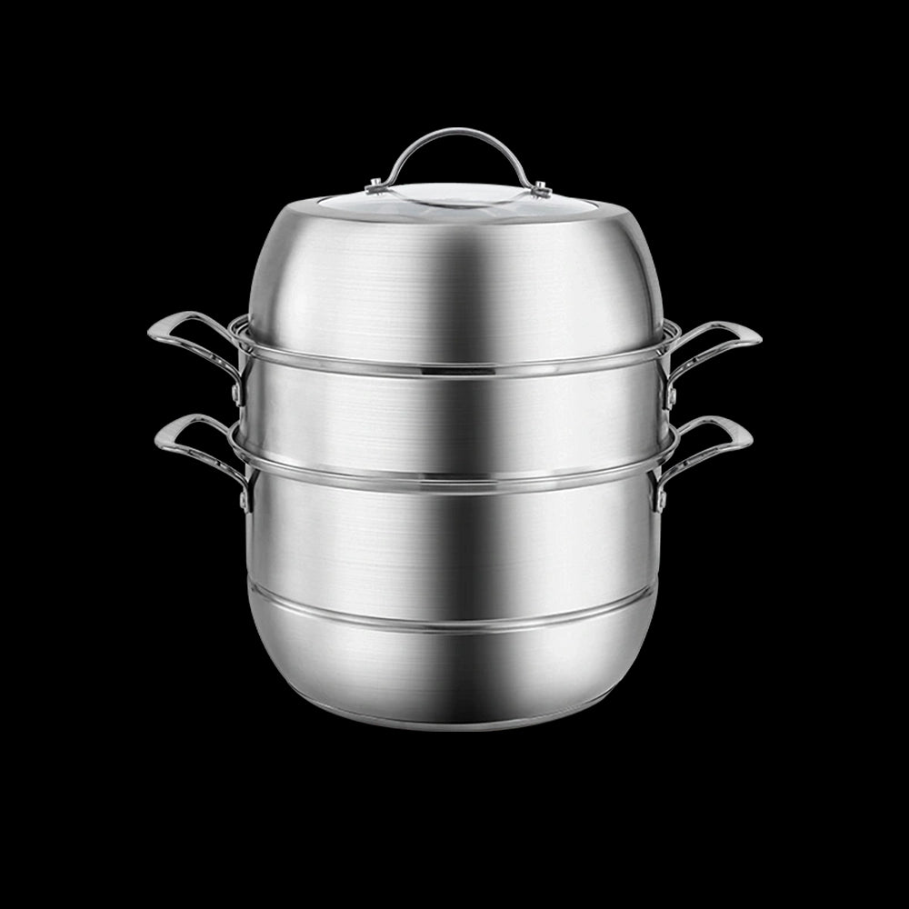 NetEase-Yanxuan-Stainless-Steel-3-Tier-Steamer-Pot---28cm,-8.8L-1