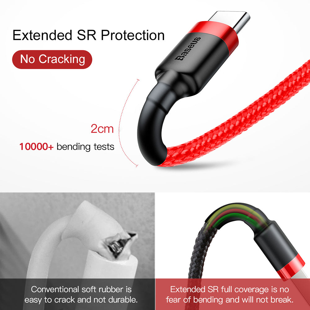 Baseus-Cafule-USB-to-Type-C-Cable-2A-2M---Red-1