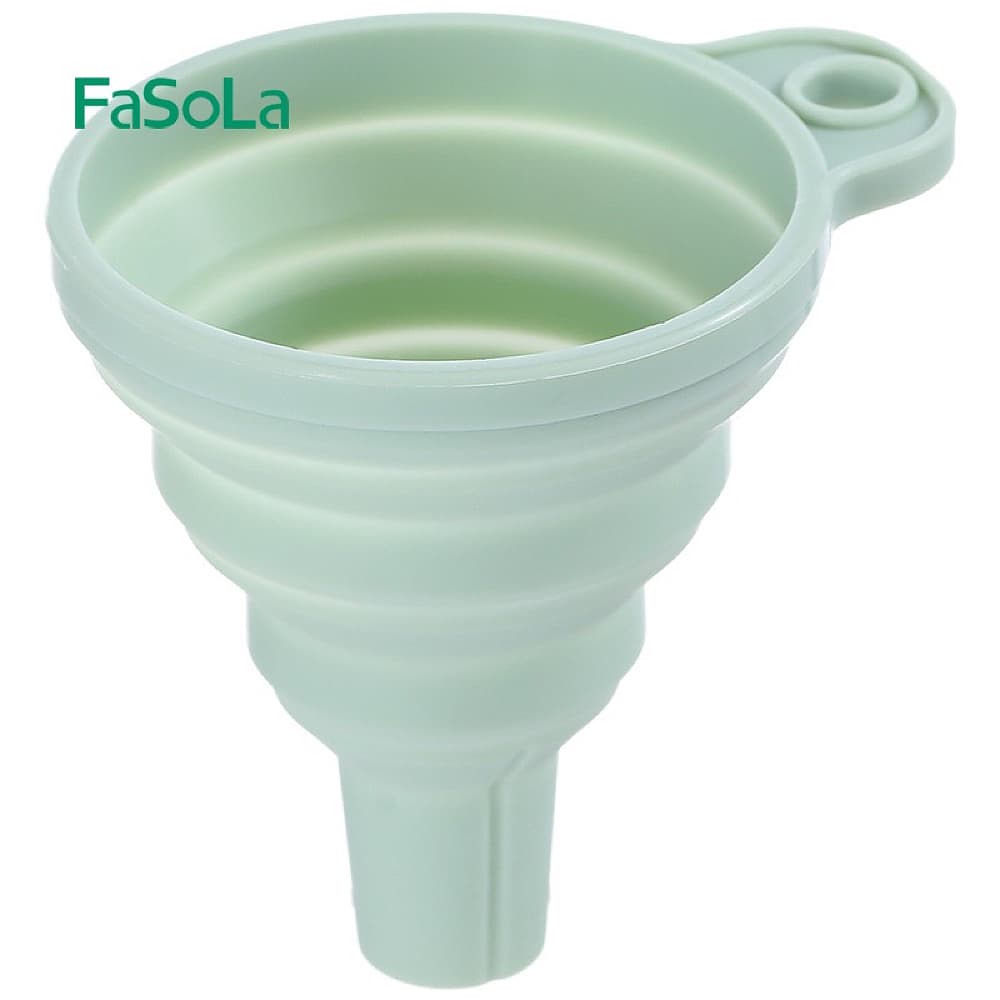 FaSoLa-Collapsible-Silicone-Funnel---Olive-Green,-7.5*6.2*7cm-1