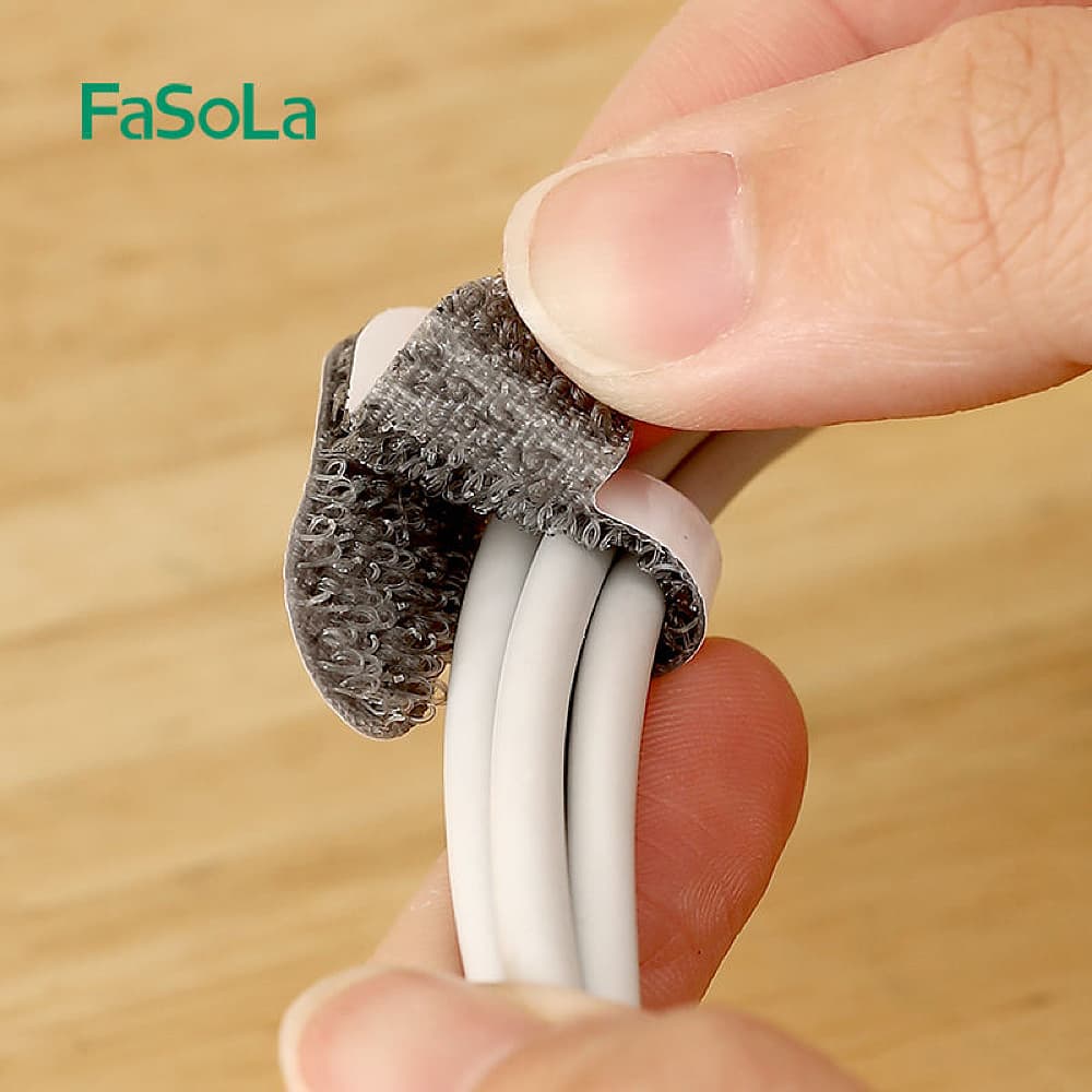 FaSoLa-Multi-Functional-Cable-Organizer-Velcro-Straps---8-Pack,-Gray-1