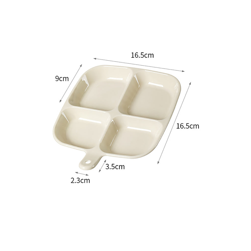 Fasola Divided Serving Plate - White