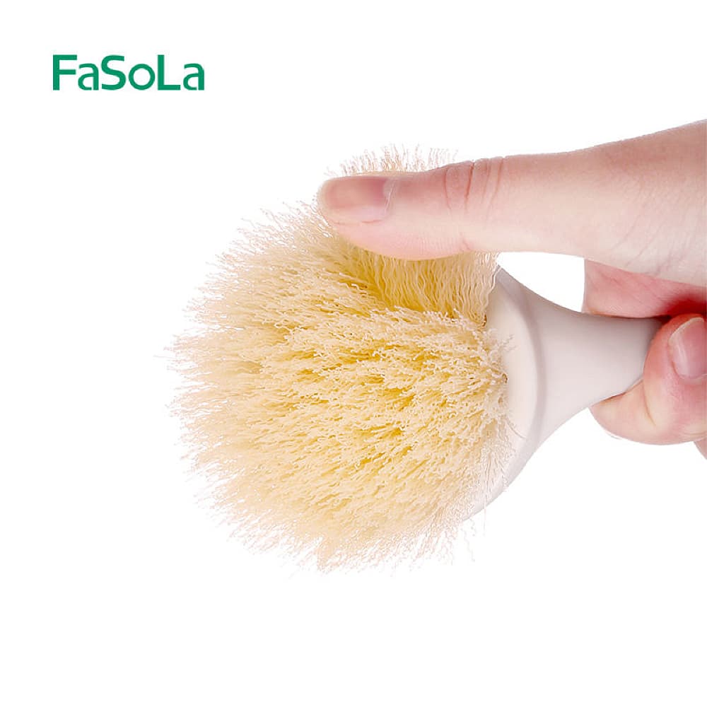 FaSoLa-Long-Handle-Soft-Bristle-Pot-Brush---White,-24cm-1