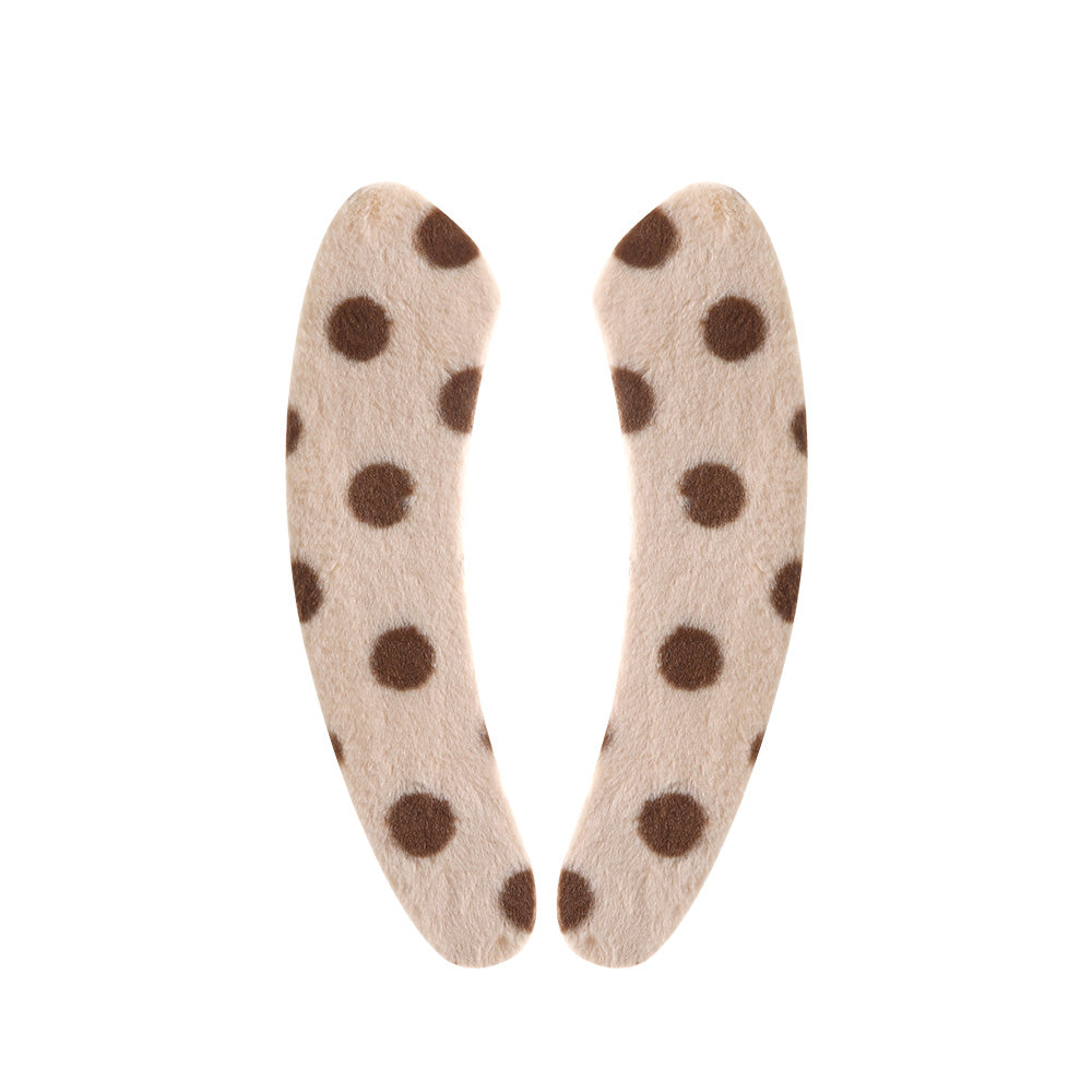 Fasola-Polka-Dot-Rabbit-Fur-Toilet-Seat-Cover---Khaki,-1-Pair-X3-1