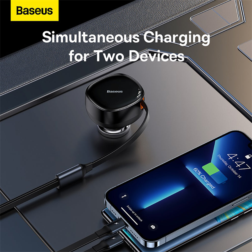 Baseus-Enjoyment-Retractable-2-in-1-Car-Charger-30W---Black-1