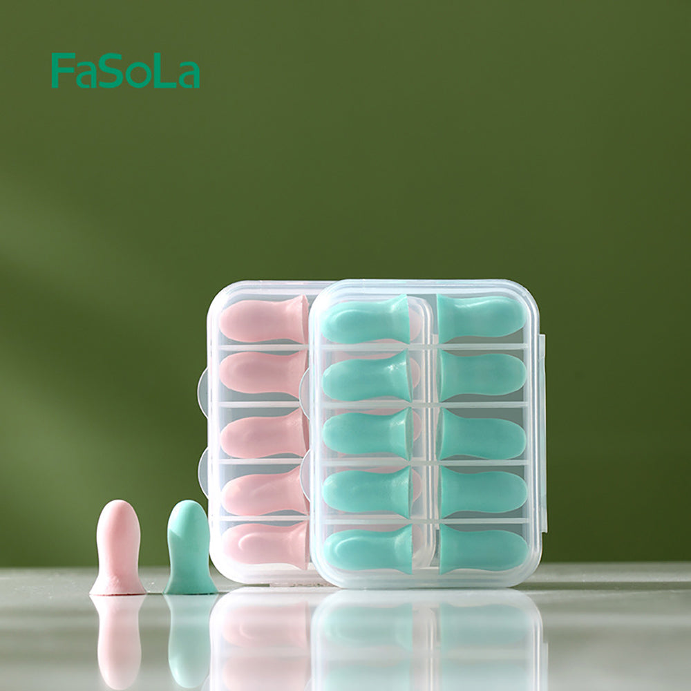 FaSoLa-Noise-Cancelling-Earplugs---Light-Green,-10-Pairs-1