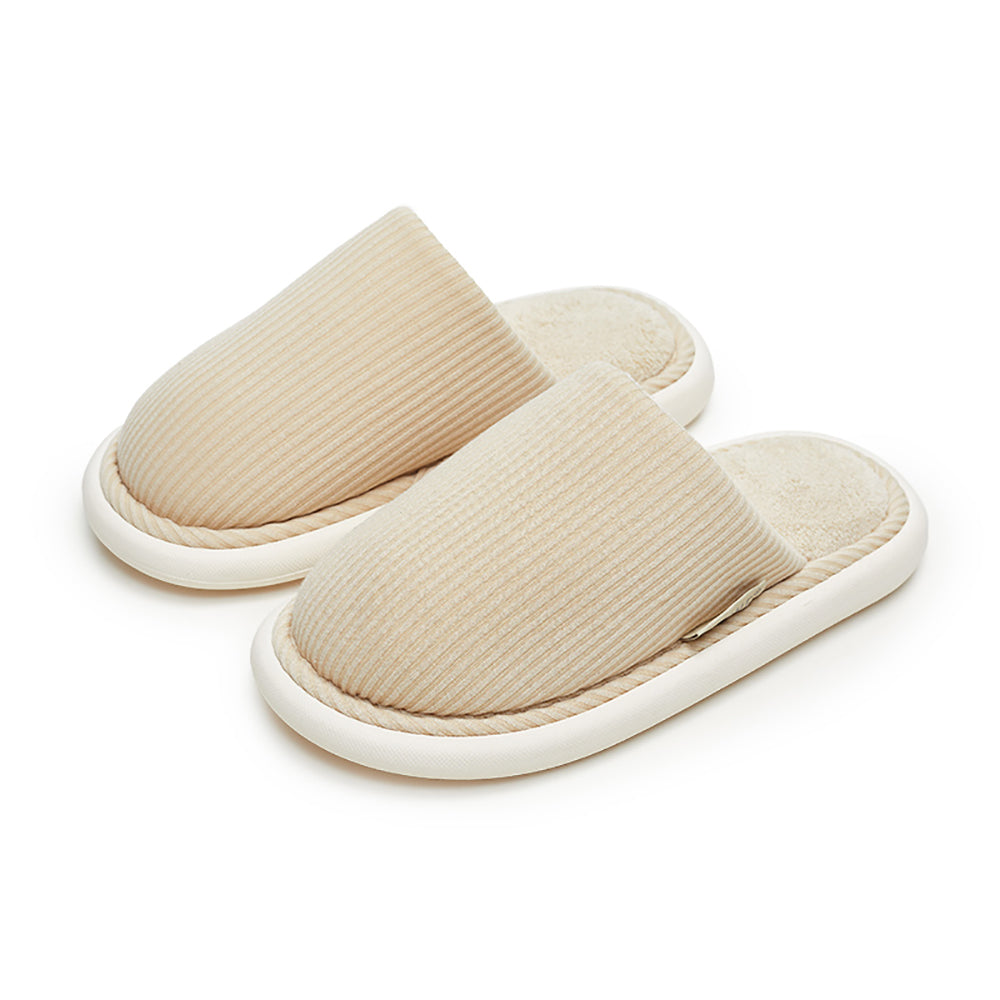 YouDiao-Almond-Beige-Waffle-Knit-Slippers---Size-38-39-1