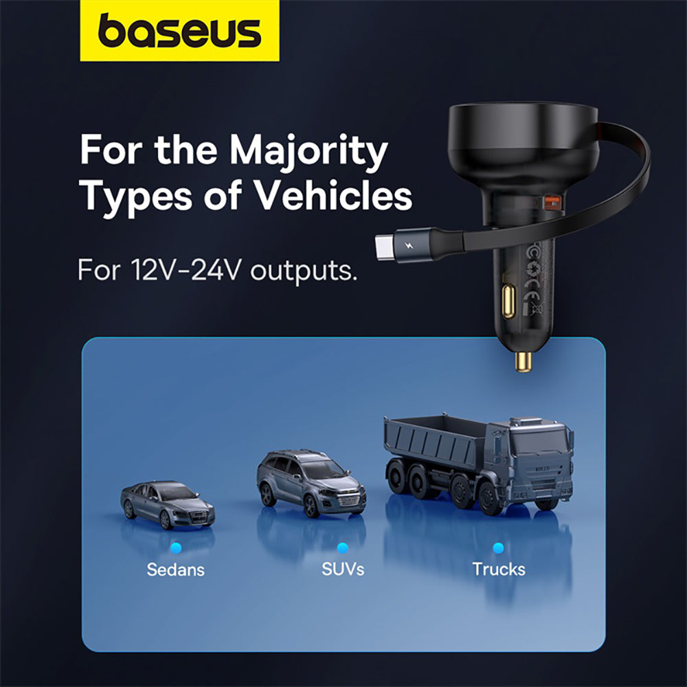 Baseus-Enjoyment-Pro-Car-Charger-with-U+Type-C-Retractable-Cable-60W---Starry-Black-1