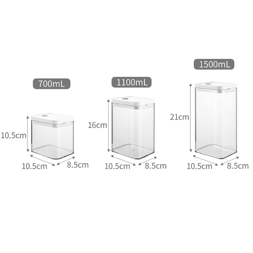 FaSoLa Rectangular Airtight Container White 700ml