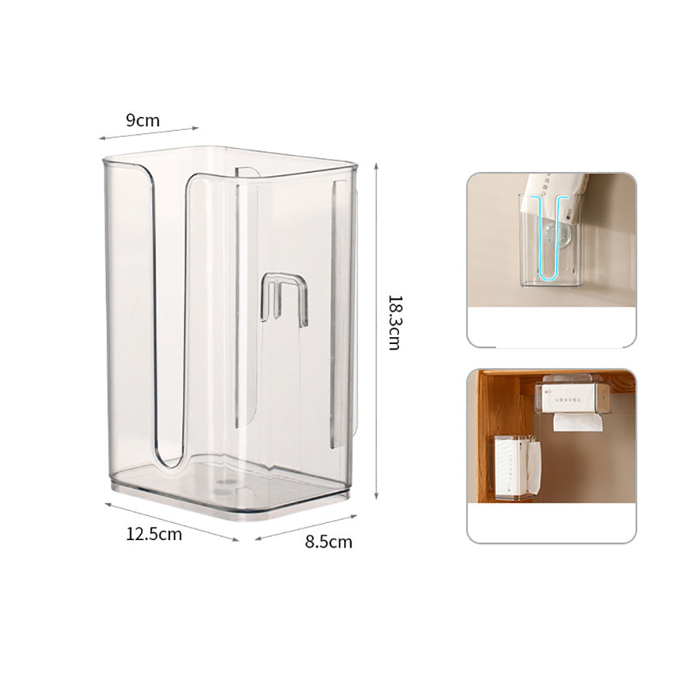 FaSoLa Wall-Mounted Tissue Box - Transparent