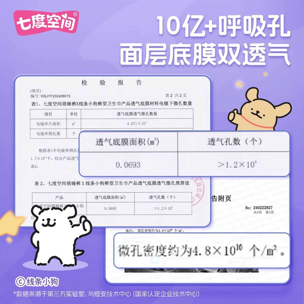 SPACE-7-Antibacterial-Ultra‑Thin-Overnight-Sleep-Pants-(Line‑Puppy-Collab),-M–L-–-2-Pieces---Disposable-Period-Underwear-5