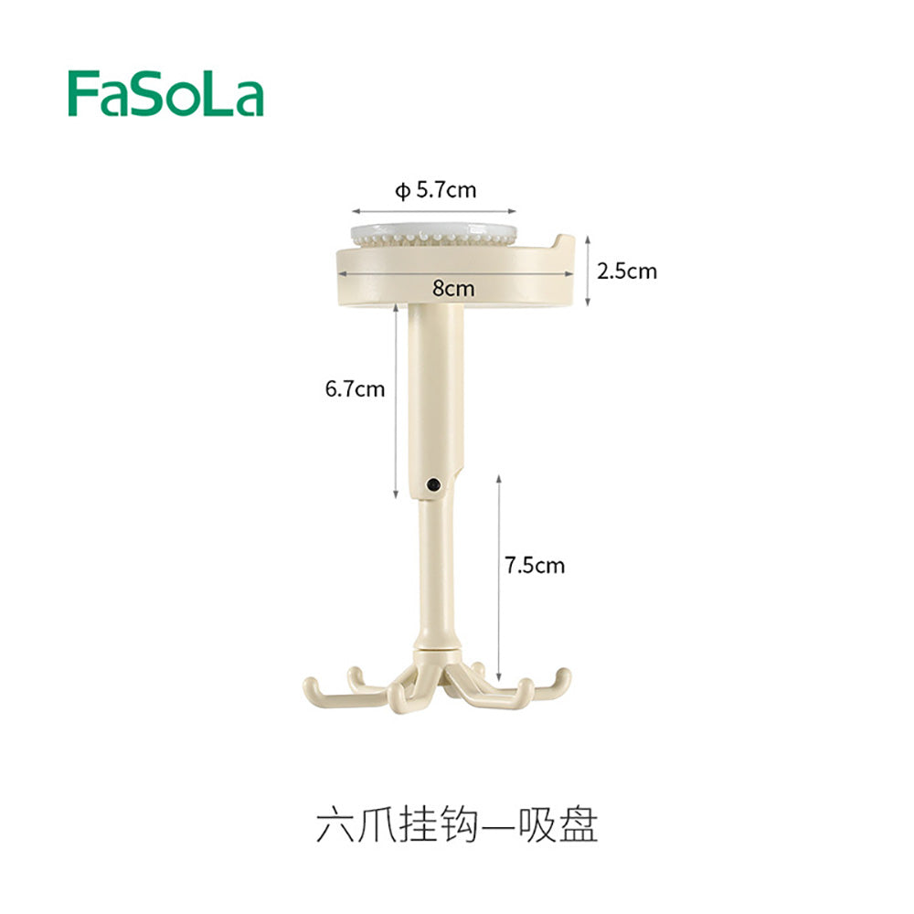 FaSoLa-Suction-Cup-Six-Claw-Hook---Beige-1