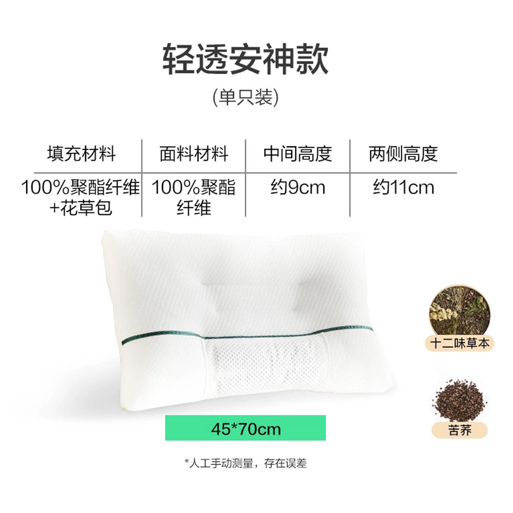 NetEase-Yanxuan-Cassia-Seed-and-Buckwheat-Anti-Mite-Herbal-Pillow---Soft-Version,-Single-Pillow-45*70cm-1