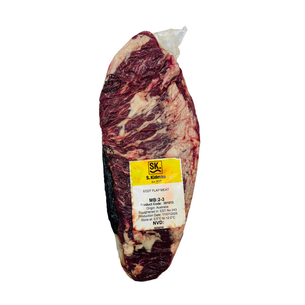 S.-Kidman-Beef-Flap-(MB-2–3)-1.5–1.7kg---Bavette-/-Flap-Steak-1