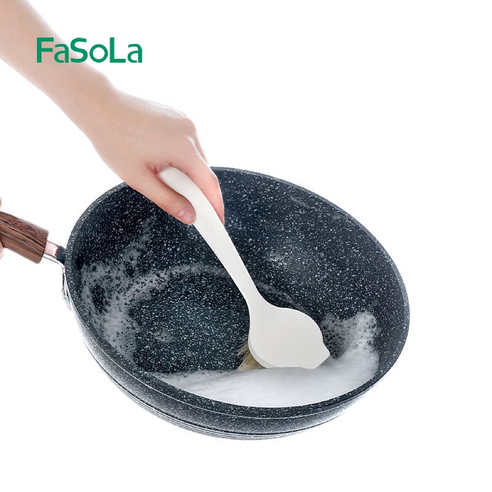 FaSoLa-Long-Handle-Soft-Bristle-Pot-Brush---White,-24cm-1