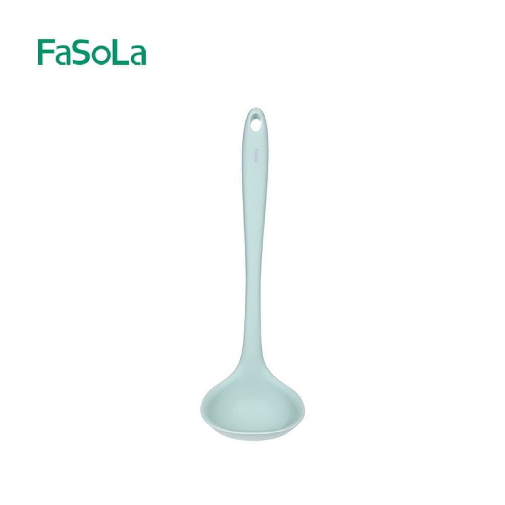 FaSoLa-Silicone-Soup-Ladle---Green,-27.7*8.8cm-1